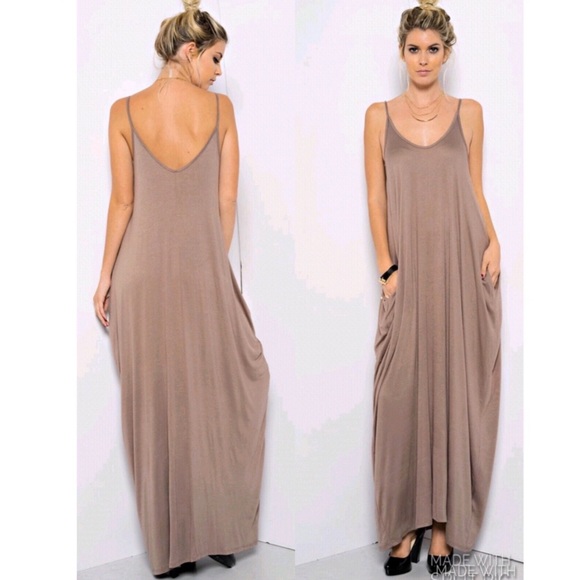 boho maxi dress with pockets